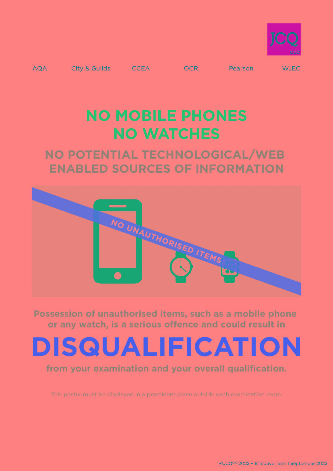 No Unauthorised Items Notice