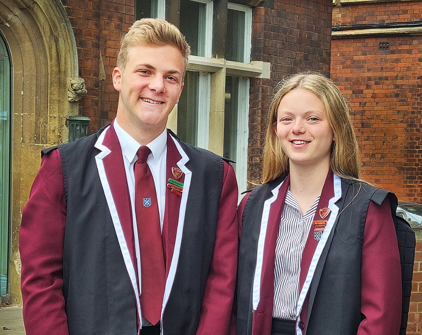 2023's Head Boy Hugh Ludford and Head Girl Alice Bennett